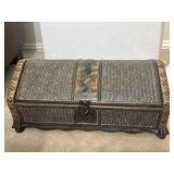 21"x11.5"x8.5ï¿½ VTG Woven Rattan and bamboo