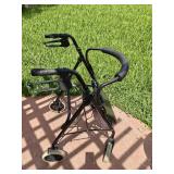 Mobility walker with seat