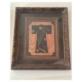 Framed Decorative Wall art piece features a