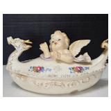 Mid Century Hand-painted Ceramic Trinket