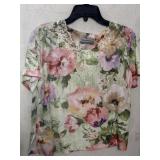 Sz PS Alfred Dunner Floral Top w/Bead