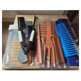 Assorted Plastic Styling and Barber Combs