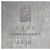 16" 1847 Rogers Bros. Silver Soldered Hollowware