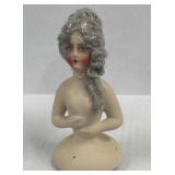 Antique German Chalkware or Composition Half-doll
