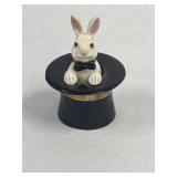 Vintage Hagen Renaken Rabbit In Hat Figurine