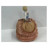 Antique Porcelain Half Doll Pin Cushion