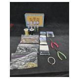Cigar Box w/Jewelry Making Beads, Accessories &