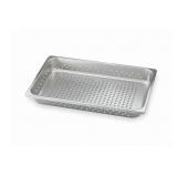 (4) Perforated Food Pan Stainless Full Size 3"