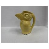 Vintage Mid Century Yellow Toucan Pitcher 6" Tall