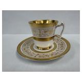 Royal Chelsea "Midas" footed Teacup and Saucer
