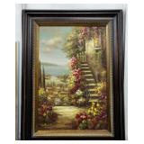 35"*47" Mediterranean Scene Oil on Canvas