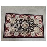 51x31 Red & Black Wool Rug