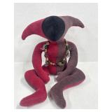 Split Color Plush Jester or Harlequin Doll