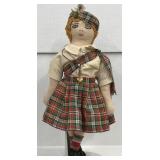 Mid 20th Century Cloth Scottish Doll.