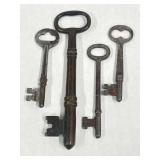 (4) Antique Skeleton Keys