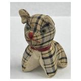 1970s Plaid Cat Pincushion and Tape Measure