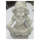 Weathered Cast Concrete Garden Statue 13 "ï¿½ 10"