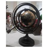 Litton Lane Black Aluminum Compass Armillary