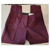NWT SZ 6P Worthington Burgundy Slacks