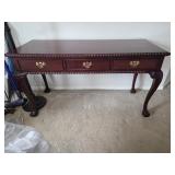 Vintage Chippendale-style Dark Mahogany Console