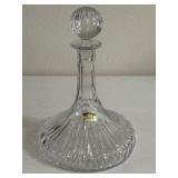Vintage Polonia 24% Lead Crystal Ships Decanter