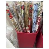 Bin w/NEW Christmas Wrapping Paper