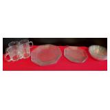 (4) Place Settings of Clear Glass Dishes