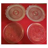 (4) Glass Platters