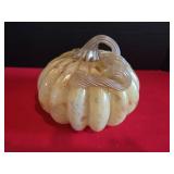 NWT Iridescent Gold and Light Beige Hand-blown