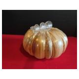 NWT Hand-blown Glass Pumpkin Features an