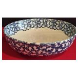 Vtg Stoneware Serving Bowl & (2) Anchor Hocking