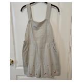 NWT Sz Large Austin Neutral Linen Blend Overall