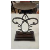 14.5"ï¿½10" Decorative Tabletop Dark Metal Mounted