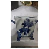 Blue & White Porcelain Footed Planter, Ft Hand