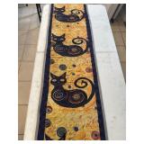 106" x15ï¿½ Quilted Table Runner Whimsical Black