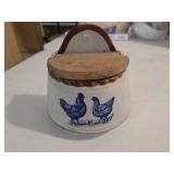 1970s Hanging Ceramic Salt Box