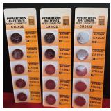 NIB (3) Pkgs CR2032 Batteries
