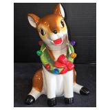 NIP 9" Nostalgic Ceramic Lit Reindeer by Mr.
