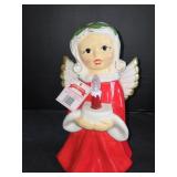 NIP Mr. Christmas 10" Ceramic Beach Snowman,