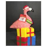 NIP Mr. Christmas 10" Ceramic Beach Flamingo