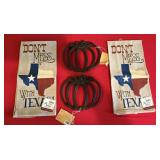 All NWT (2) Cast Iron Pumpkin Trivets & (2) D