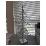 August & Leo 12"  Tall  Silver Acrylic Crystal
