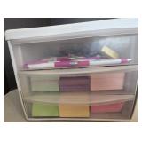Small 3 Drawer Storage Unit w/Contents