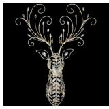 NIB August & Leo Deer Head with Lights