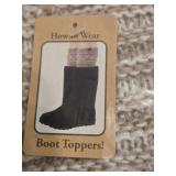 NIP Bear Paw Light Tan Knit Sweater Boot Cuff T