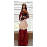 Female Pilgrim Tabletop Figurine Holding