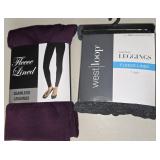 NWT (1) Pr Med/Lrg Fleece Lined Grey Leggings &