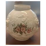 Hand Painted Floral Milk Glass Lamp Shade Globe