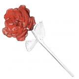 NIB WATERFORD Crystal FLEUROLOGY 14.5" RED ROSE