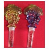 (2) Mikasa Crystal Chablis Wine Bottle Stoppers